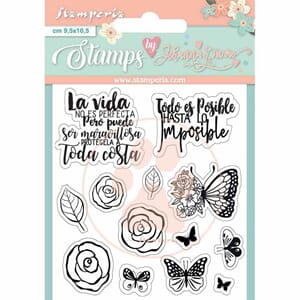 "Stamperia Circle of Love Roses and Butterfly Clear Stamps (
