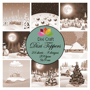 Toppers - Christmas Villages - Brown