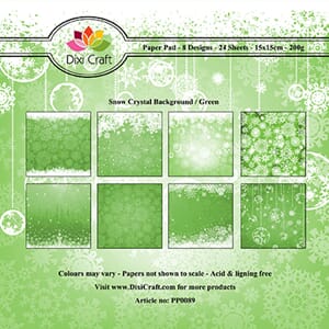 Paper Pad / Snow Crystal Background - Green