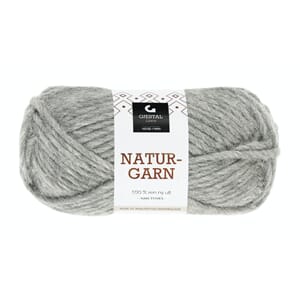 Naturgarn - Lys grå melert