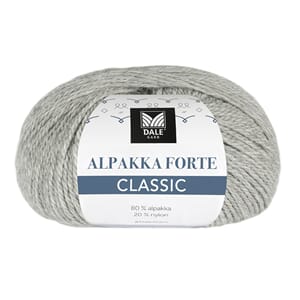 Alpakka Forte Classic - Lys grå melert*