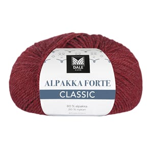Alpakka Forte Classic - Dyp rød melert*