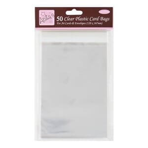 A6 Clear Plastic Card Bags (50pk) (ANT 1651000)