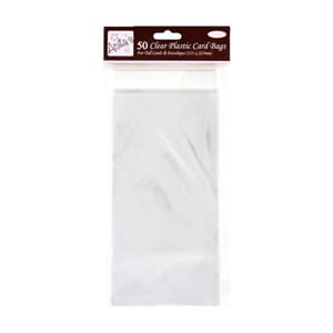 Tall Clear Plastic Card Bags (50pk) (ANT 1651001)