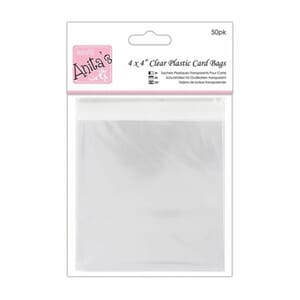 Clear Plastic Card Bags 4x4 Inch (50pk) (ANT 1651008)