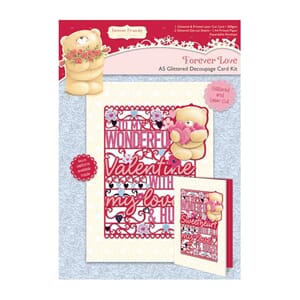 A5 Decoupage Card Kit - Forever Love - Valentine, 3 pk