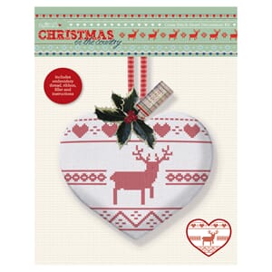 Cross Stitch Heart Kit - Christmas in the Country - Stag