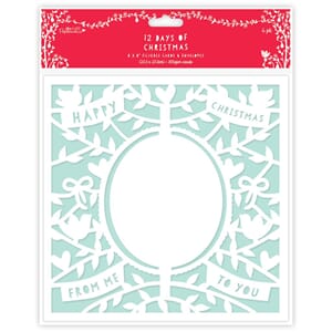 8 x 8" Filigree Cards  Envelopes 6pk - 12 Days