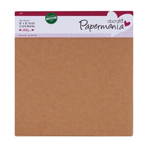 8 x 8" Card Blanks 300Gsm 6PK - Recycled Kraft