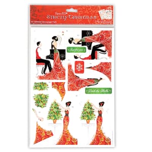 A4 Glittered Decoupage Pack - Strictly Christmas