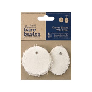 Canvas Shape with eyelet 6pk - Bare Basics - Ci