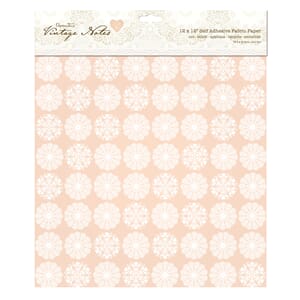 12 x 12 Fabric Paper Self Adh. -Vintage Notes- Fili