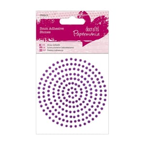 3mm Adhesive Stones 206pcs - Purple