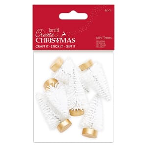 Create Christmas Mini Trees White (6pcs) (PMA 356971)