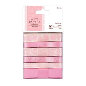 1m Ribbon 6pcs - Capsule Collection - Wild Rose -
