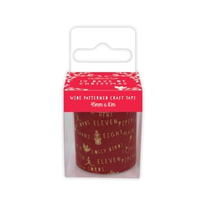 Wide Patterned Craft Tape - 12 Days of Christmas