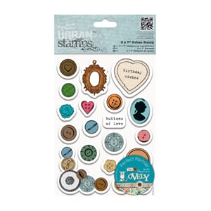 5 x 7"""" Urban Stamp - Mixed Buttons