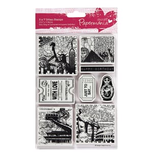 5x7"""" Urban Stamps - Bookprint Around The World 1