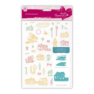 A5 Clear Stamps Set 40pcs - Village