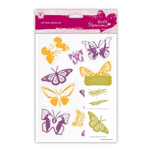 A5 Clear Stamps Set 10pcs - Butterflies