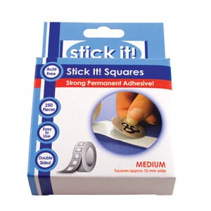 STICK IT! SQUARES - MEDIUM 10MM - 250 SQUARES