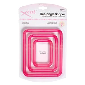 XCUT SHAPE CUTTER 3 X TEMPLATES - RECTANGLES -