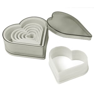Nylon Cutter Set, Boxed, Heart, 7 pc set    UTGÅR