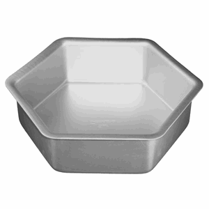 Hexagon cake pan solid bottom 8""""x3""""    UTGÅR