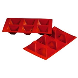 "Pyramid, 3 oz, 2.8"""" x 2.8"""" x 1.57"""", 6 cavities   U