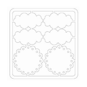 Cloud Tags & Scalloped Round Tag 4.5 x 4.5""""