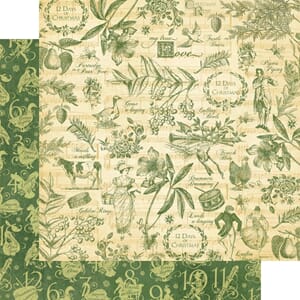 Pear Tree, dobbeltsidig mønsterark 12x12