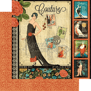 Couture, dobbeltsidig mønsterark 12x12