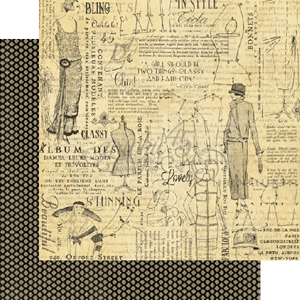 Fashion, dobbeltsidig mønsterark 12x12