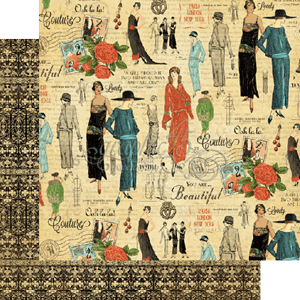 Chic, dobbeltsidig mønsterark 12x12