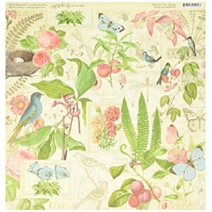 12x12, Botanical Tea,  Spring Duet, dobbeltsidig mønsterark