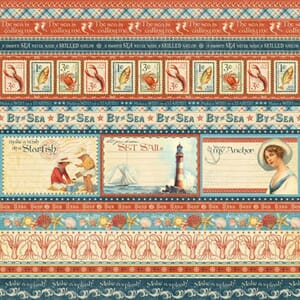 12x12, By the Sea, Splash, dobbeltsidig mønsterark