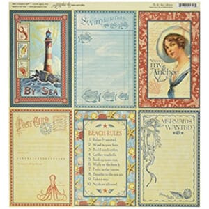 12x12, By the Sea, Sand and Surf, dobbeltsidig mønsterark