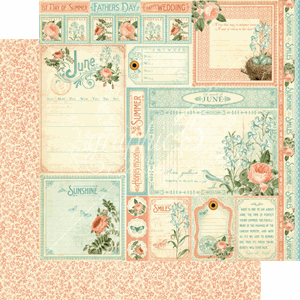 Time to Flourish - June Cut Apart, dobbeltsidig mønsterark