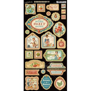 Home Sweet Home Decorative Chipboard