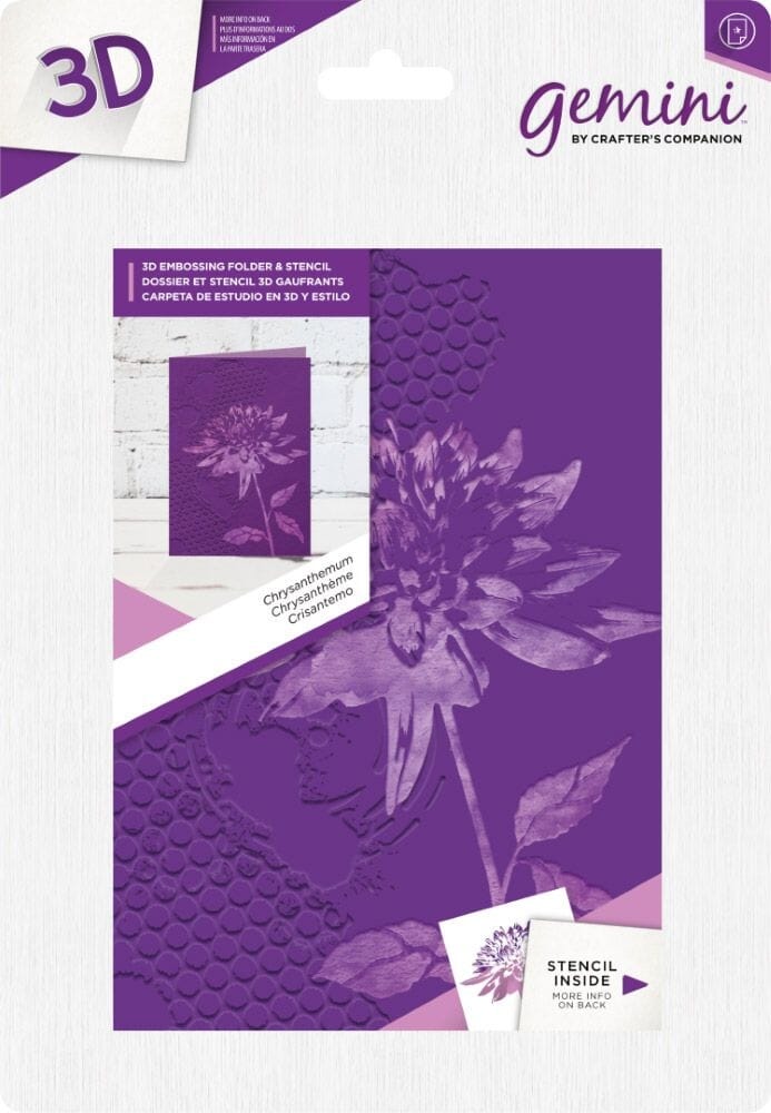 Gemini 3D embossing folder Chrysantemum HOBBYLAGERET