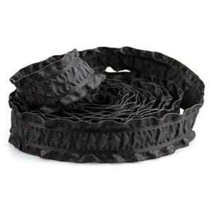 Satin ruffle, svart