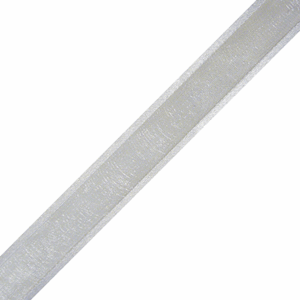 Sheer satin edge 1,5" white