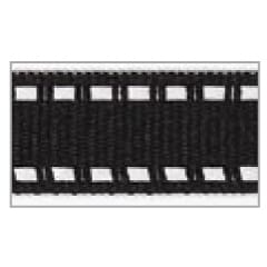 Svart bånd med to hvite sømmer-