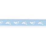 blå med hvite føtter