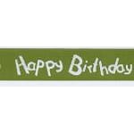 sateng Happy birthday - mosegrønn-