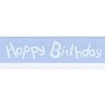 sateng Happy birthday - lys blå-