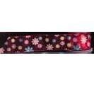 sheer med blomster, 5 cm - rød-