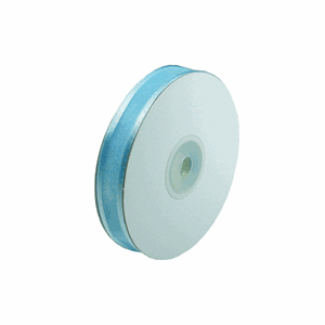 Sheer satin edge 5/8" light blue