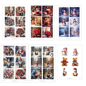 Hobbylagerets KI-ark, Juleark 1-5 og bonusark 6E