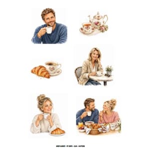 By Bente digitale klippeark - Kaffekos